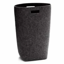 Coupon ? HEY-SIGN Wäschekorb Aus Natur-Filz - 35x27x69 Cm - Graphit ✨