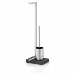 Aktion ? Blomus MENOTO Toilettenbutler, 1 Rolle + 1 WC-Bürste - Höhe 65 Cm - Edelstahl, Poliert ?